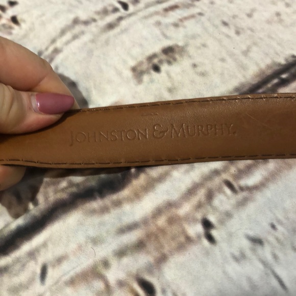 Johnston & Murphy Brown Leather Belt Kipskin - Picture 5 of 8